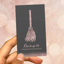 Reinigungskraft Rose Gold Glitzer House Behaltend Visitenkarte