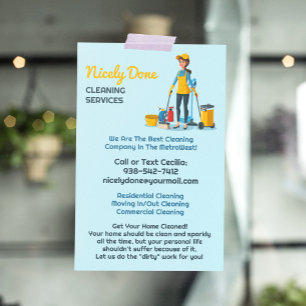 Reinigungskräfte-Service Flyer Vorlage