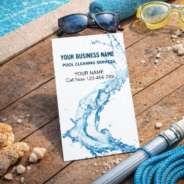 Reinigungsservice Business Card für den Wasserschl Visitenkarte