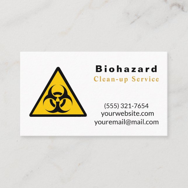 Reinigungsservice für Biogefährdungen Visitenkarte (Vorderseite)