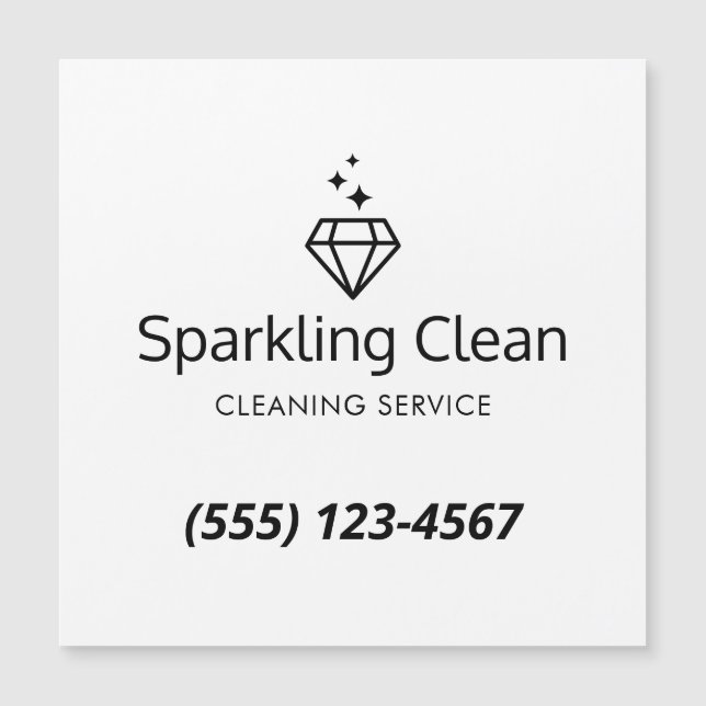 Reinigungsservice für Diamant-Logos Magnetkarte (Vorderseite)