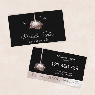 Reinigungsservice Haushaltshilfe Rose Gold Glitzer Visitenkarte