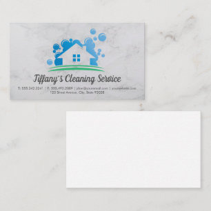 Reinigungsservice   House Soap Bubble Logo Visitenkarte
