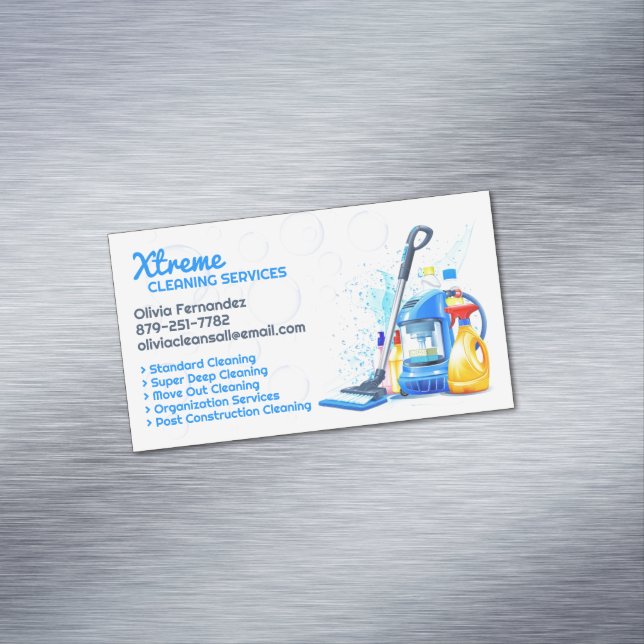Reinigungsservice Magnetische Visitenkarte (Beispiel)