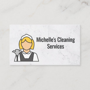 Reinigungsservice   Maid-Logo Visitenkarte