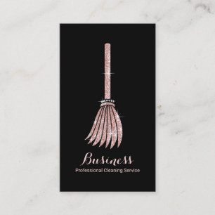 Reinigungsservice Rose Gold Broom House Behalte Bu Visitenkarte