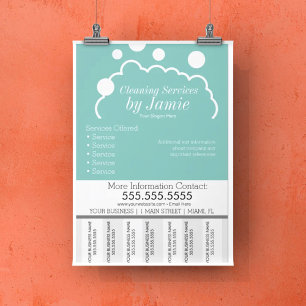 Reinigungsservice Unternehmen Suds Tear Off Streif Flyer