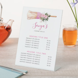 Reinigungsservice Zimmer Modernes Business Sockelschild