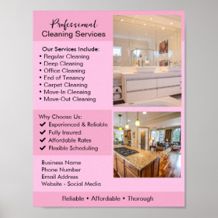 Reinigungssservices Flyer Editierbare Hausreinig Poster