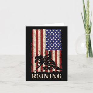Reining Horse 4. Juli Flag Funny Reittier Geschenk Karte