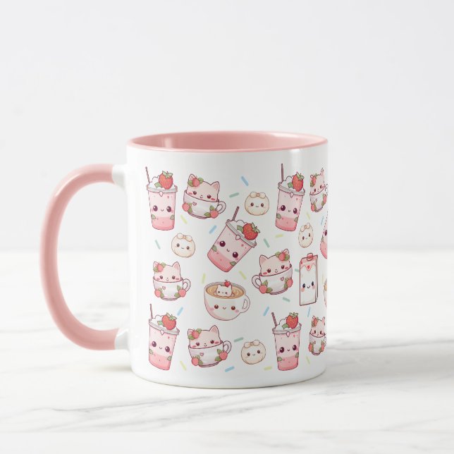 Reinlich gebrüht: Kawaii Cat Tasse (Links)