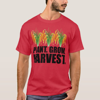 Reis Bauer Pflanze anbauen Ernte T-Shirt