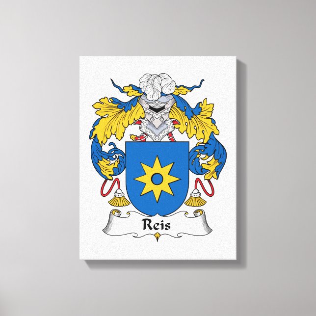 Reis Familienwappen Leinwanddruck (Vorderseite)