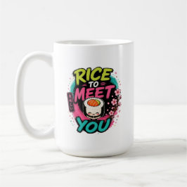 Reis, um dich kennenzulernen – Süßes Kawaii-Sushi- Kaffeetasse