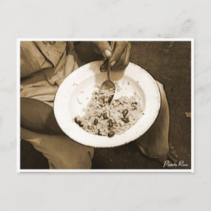 Reis und Bohnen, Kultur, Puerto Rico Postkarte