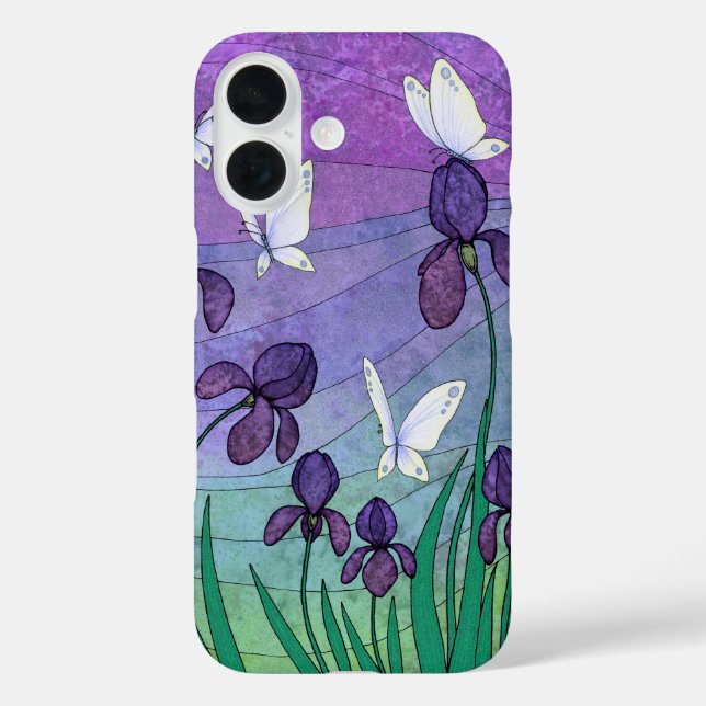 Reis und Schmetterlinge iPhone 16 Hülle (Rückseite)