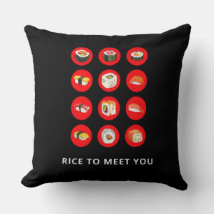 Reis zum Sushi-T - Shirt Kissen