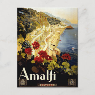 Reise Amalfi-Küste Italien Vintage Postkarte