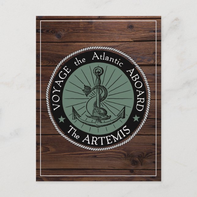 Reise an Bord der Artemis Postkarte (Vorderseite)