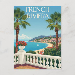 Reise an die Strände der Französischen Riviera Postkarte