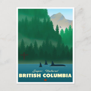 Reise-Ansichtskarte British Columbia im Vintage-St Postkarte