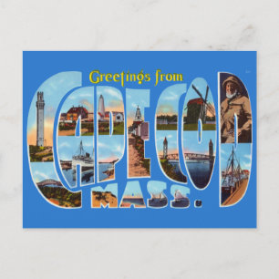 Reise-Ansichtskarte 'Gruß aus Cape Cod' im Vintage Postkarte