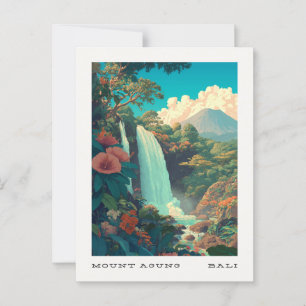 Reise-Ansichtskarte Mount Agung Bali Postkarte