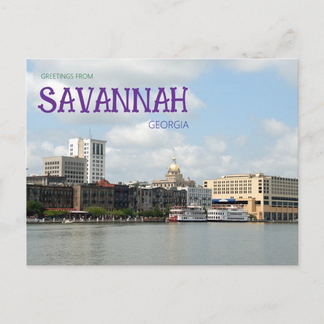 Reise-Ansichtskarte Savannah Georgia Postkarte (Vorderseite)