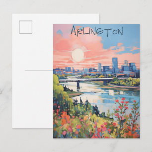 Reise Ästhetik Stadt Arlington Dallas Texas Postkarte