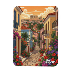 Reise Athen Plaka Griechenland Magnet