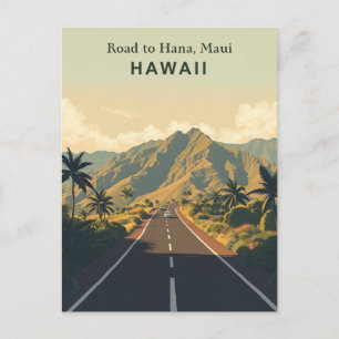Reise auf der alten Straße nach Hana, Maui, Hawaii Postkarte