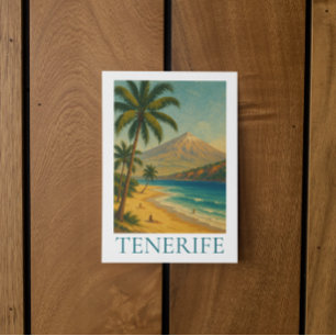 Reise auf die kanarische Insel Teneriffa Strand Pl Postkarte