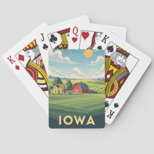 Reise auf eine Farm in Iowa Spielkarten