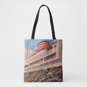 Reise auf einem alten Kreuzfahrtschiff; Bon Voyage Tasche