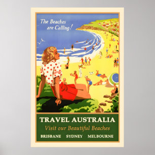 Reise Australien Vintage Poster