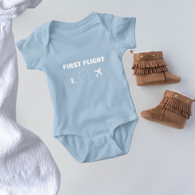 Reise Baby First Flight Cooles Minimalistisches Fl Baby Strampler (Von Creator hochgeladen)