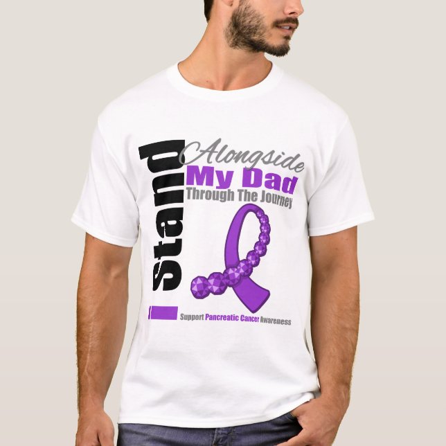 Reise-Band für Bauchspeicheldrüsenkrebs (Vati) T-Shirt (Vorderseite)