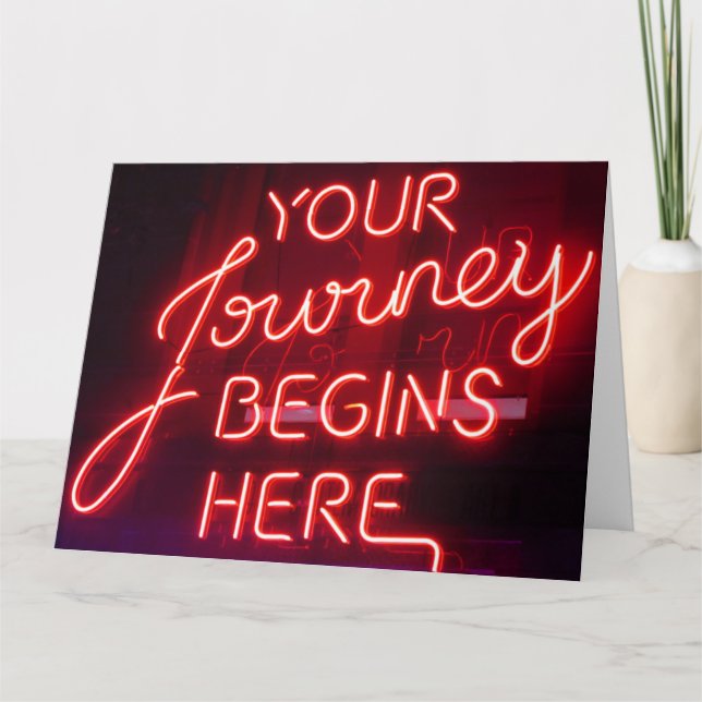 Reise beginnt karte (Vorderseite)