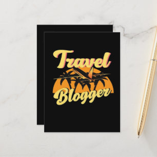 Reise-Blogger Ankündigungspostkarte