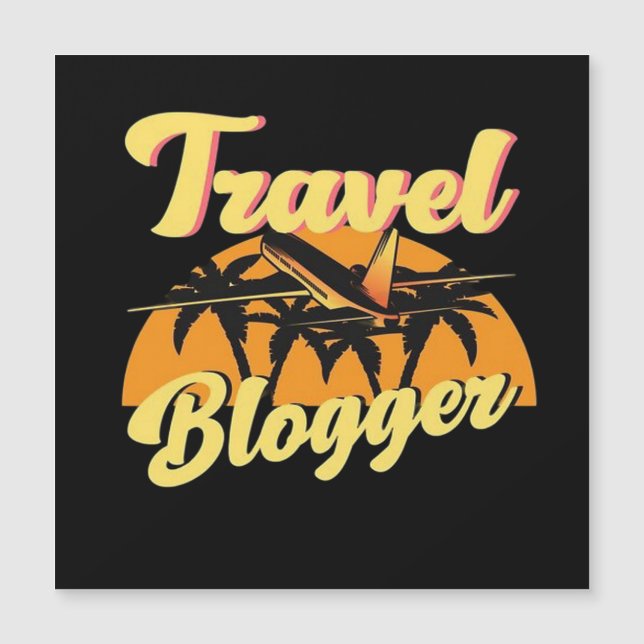 Reise-Blogger Magnetkarte (Vorderseite)