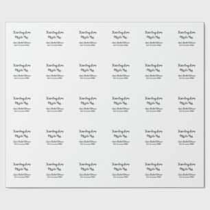 Reise-Brautjunggesellinnenabschied Namen Datum ver Geschenkpapier