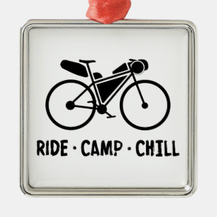 Reise-Camp-Chill-Bikepacking Ornament Aus Metall
