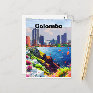 Reise Colombo Druckbares Poster - Sri Lanka Reise Postkarte