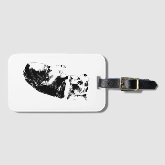 Reise-Corgi, ruhiger Führer Gepäckanhänger (Vorderseite (Horizontal))