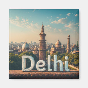 Reise Delhi Indien Design 🗺️ Magnet