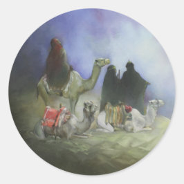 Reise des Magi-Sticker Runder Aufkleber