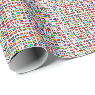 Reise Design Flaggen der Welt Geschenkpapier