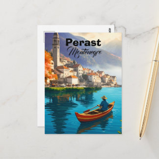 Reise Druck von Perast Montenegro, Perast Monteneg Postkarte