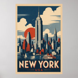 Reise durch das alte New York City Poster