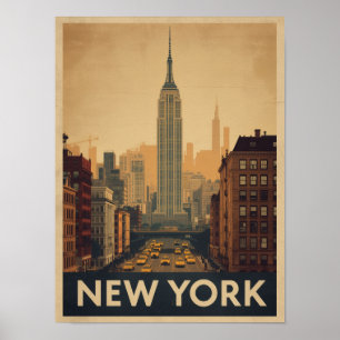 Reise durch das alte New York City Poster